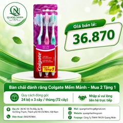 Bàn chải đánh răng COLGATE mềm mảnh sạch sâu hiệu quả 24 bộ
