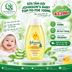 Tắm gội toàn thân JOHNSON'S baby top to toe dịu nhẹ cho bé chai 100ml