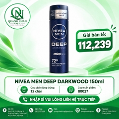 Xịt ngăn mùi NIVEA nam men Deep 150ml