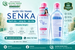 Nước Tẩy Trang Senka White Dưỡng sáng cấp ẩm 400ml x 18 chai ( HỒNG )