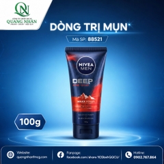 88521 SỬA RỮA MẶT NAM NIVEA DEEP HIMA CLEAR 100G x 24 CHAI
