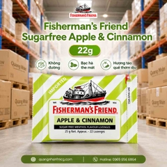 Fisherman’s Friend Apple & Cinnamon Sugar Free 22g – Kẹo Ngậm Không Đường Vị Táo & Quế