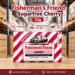 Fisherman’s Friend Cherry Sugar Free 22g – Kẹo Ngậm Không Đường Hương Cherry The Mát