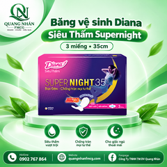 Băng vệ sinh diana siêu thấm supernight 3 miếng - 35cm