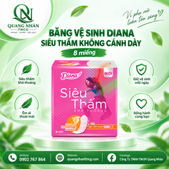 Băng vệ sinh diana siêu thấm không cánh dày - 8 miếng