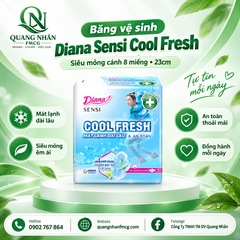 Băng vệ sinh diana sensi cool fresh siêu mỏng cánh 8 miếng - 23cm