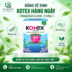Băng vệ sinh KOTEX hằng ngày kháng khuẩn - 8 miếng