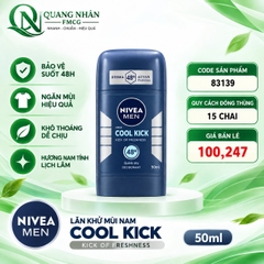 Sáp ngăn mùi NIVEA men cool kick mát lạnh (50ml)