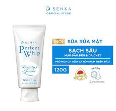 Sữa rửa mặt Senka Clay Điều màu mướt mịn 120g x 48 tuýp (TRẮNG )