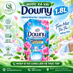 Nước Xả Vải Downy Hương Nắng Mai Chai 1.8l x 4 túi