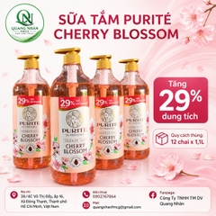 Sữa tắm PURITE hương hoa anh đào 850ml tăng 29% dung tích