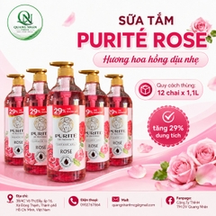 Sữa tắm PURITE hương hoa hồng 850ml tăng 29% dung tích
