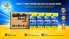 Dao cạo GILLETTE blue ii plus 5+1 6x12(cán xanh)