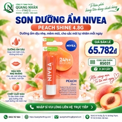 Son dưỡng ẩm NIVEA peach shine 4.8g (vị đào)