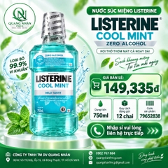 Nước súc miệng Listerine Coolmint Zero Alcohol