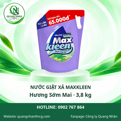 Nước giặt xả MaxKleen Hương Sớm Mai 3.8kg × 3 túi