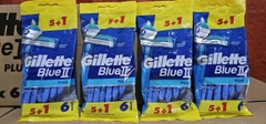 Dao cạo GILLETTE blue ii plus 5+1 6x12(cán xanh)