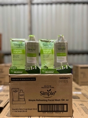 SỮA RỬA MẶT SIMPLE LÀNH TÍNH & SẠCH THOÁNG (REFRESHING) 150ML +  NTT 200ML x 6 BỘ