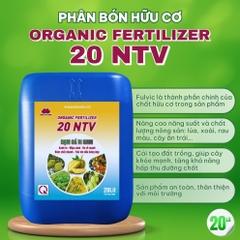 Phân bón hữu cơ Organic Fertilizer 20 NTV – can 20 lít – dạng nước