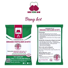 Phân bón hữu cơ Organic Fertilizer 20 NTV - bao 25kg - Dạng Bột