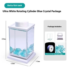 Hồ cá Betta decor để bàn xoay 360 độ