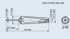 Ш1.6 штепсель (красный)