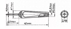 Ш1.6 штепсель (синий)