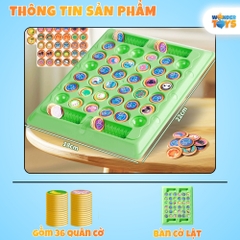 Bàn Cờ Lật Hình Quân Cờ Game Trí Nhờ- Đồ Chơi Trí Tuệ Rèn Luyện Quan Sát Cho Bé WonderToysVN