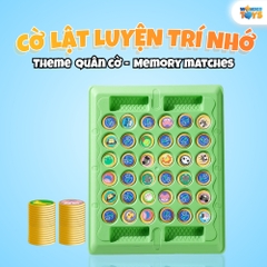 Bàn Cờ Lật Hình Quân Cờ Game Trí Nhờ- Đồ Chơi Trí Tuệ Rèn Luyện Quan Sát Cho Bé WonderToysVN