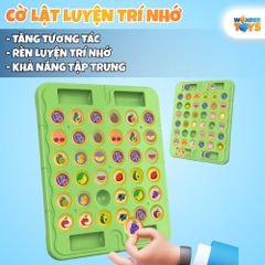 Bàn Cờ Lật Hình Quân Cờ Game Trí Nhờ- Đồ Chơi Trí Tuệ Rèn Luyện Quan Sát Cho Bé WonderToysVN