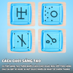 Bộ Cờ 20 Quân Nam Châm Từ Tính Xanh Dương- Bàn Cờ Chiến Thuật Trí Tuệ Cho Bé- Trò Chơi Cờ Xếp Hình