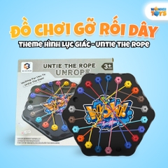 Đồ Chơi Gỡ Rối Dây Hình Lục Giác Rope Challenge,Trò Chơi Trí Tuệ Gỡ Dây Thun Rèn Luyện Tư Duy Cho Bé
