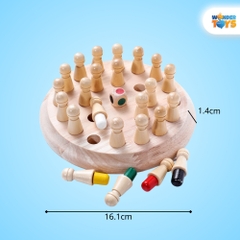 Đồ Chơi Cờ Luyện Trí Nhớ, Bộ Cờ Màu Sắc Bằng Gỗ Luyện Trí Nhớ Tư Duy Cho Bé, Bàn Cờ Rút Gỗ Trí Tuệ