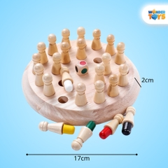 Đồ Chơi Cờ Luyện Trí Nhớ, Bộ Cờ Màu Sắc Bằng Gỗ Luyện Trí Nhớ Tư Duy Cho Bé, Bàn Cờ Rút Gỗ Trí Tuệ