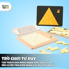 Đồ Chơi Xếp Hình Mở Khoá Không Gian Gỗ, Impossible Puzzle, Xếp Hình Học 3D Gỗ, Trò Chơi Trí Não