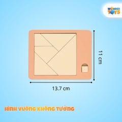 Đồ Chơi Xếp Hình Mở Khoá Không Gian Gỗ, Impossible Puzzle, Xếp Hình Học 3D Gỗ, Trò Chơi Trí Não