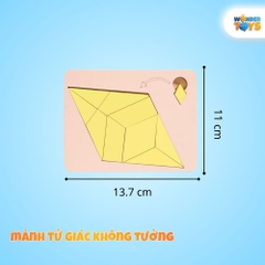 Đồ Chơi Xếp Hình Mở Khoá Không Gian Gỗ, Impossible Puzzle, Xếp Hình Học 3D Gỗ, Trò Chơi Trí Não