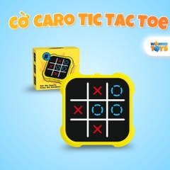 Máy Chơi Cờ Caro X O Điện Tử Tic Tac Toe 3x3, Sạc USB Cao Cấp Kèm Cờ Vật Lý