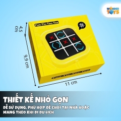 Máy Chơi Cờ Caro X O Điện Tử Tic Tac Toe 3x3, Sạc USB Cao Cấp Kèm Cờ Vật Lý