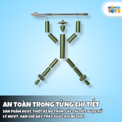 Đồ Chơi Chiến Binh Đối Kháng Người Tre Bamboo Section Man - Nhựa ABS Cao Cấp