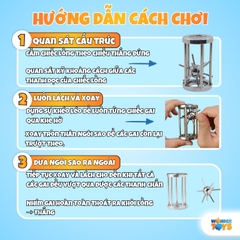 Đồ Chơi Giải Đố Mở Khóa Không Gian Lồng Sắt Nhím Gai Size Lớn Thử Thách IQ