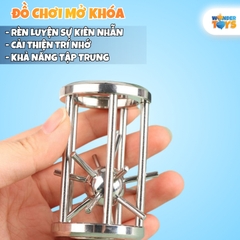 Đồ Chơi Giải Đố Mở Khóa Không Gian Lồng Sắt Nhím Gai Size Lớn Thử Thách IQ
