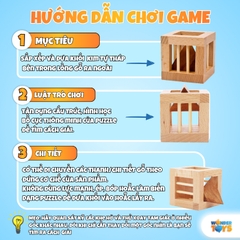 Gảm Trí Tuệ Mở Khóa Kim Tự Tháp Khỏi Lồng Gỗ – Đồ Chơi IQ Giải Đố Logic Rèn Luyện Tư Duy