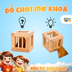 Gảm Trí Tuệ Mở Khóa Kim Tự Tháp Khỏi Lồng Gỗ – Đồ Chơi IQ Giải Đố Logic Rèn Luyện Tư Duy