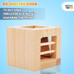 Gảm Trí Tuệ Mở Khóa Kim Tự Tháp Khỏi Lồng Gỗ – Đồ Chơi IQ Giải Đố Logic Rèn Luyện Tư Duy