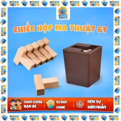 Đồ Chơi Gỗ Giải Đố Mở Khóa Hộp Ma Thuật 6T Chữ T – Game Trí Tuệ Logic Rèn Tư Duy