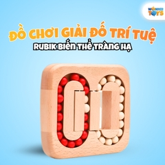 Đồ Chơi Gỗ Rubik Biến Thể Trượt Hạt – Đồ Chơi Trí Tuệ Logic Cho Bé & Người Lớn, Rèn Luyện Tư Duy