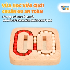 Đồ Chơi Gỗ Rubik Biến Thể Trượt Hạt – Đồ Chơi Trí Tuệ Logic Cho Bé & Người Lớn, Rèn Luyện Tư Duy
