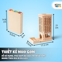 Tháp Banh Rút Que Cân Bằng Bằng Gỗ Cho Bé – Đồ Chơi Trí Tuệ Phát Triển Tư Duy & Khéo Léo