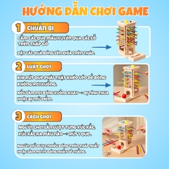 Tháp Banh Rút Que Cân Bằng Bằng Gỗ Cho Bé – Đồ Chơi Trí Tuệ Phát Triển Tư Duy & Khéo Léo